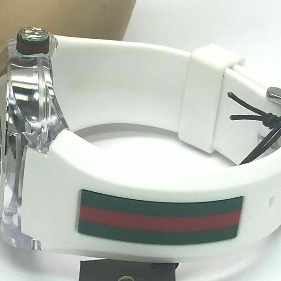 GUCCI Men's Watch SYNC YA137102 White Rubber Band - Picture 8 of 12